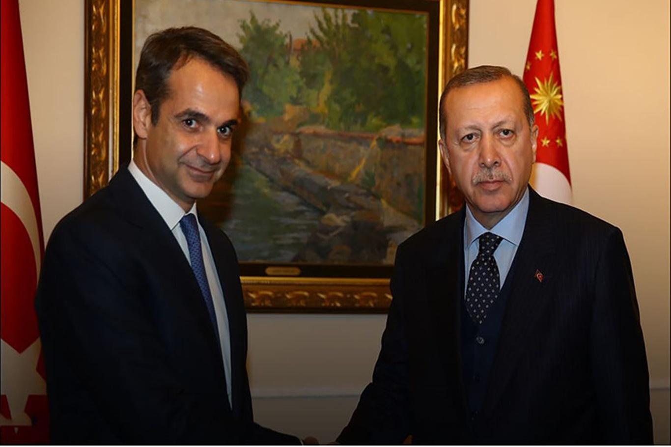 Erdoğan, Yunanistan Başbakanı Miçotakis ile telefonda görüştü Erdoğan, Yunanistan Başbakanı Miçotakis ile telefonda görüştü